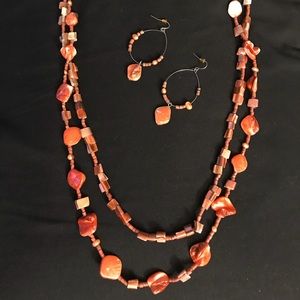 Matching necklace and earring set